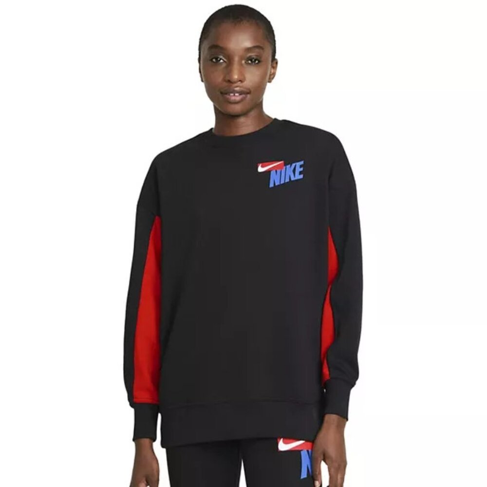 Women's Nike Get Fit Black/Red/Blue Training Sweatshirt I Size 2x